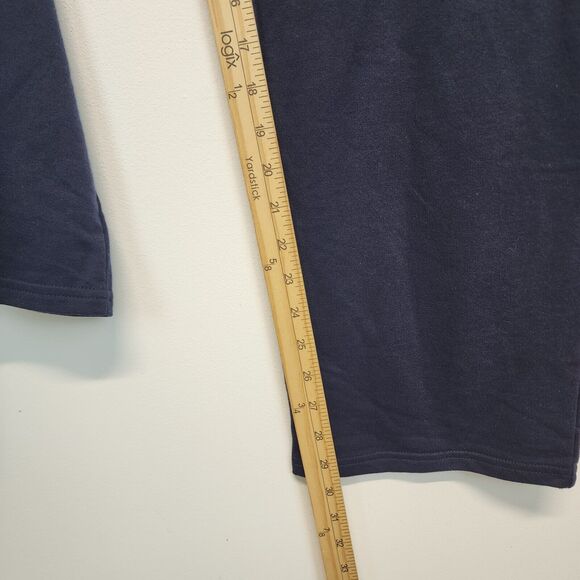 Ave Leisure French Terry Lounge Pants Size 26/28 Drawstring Blue Straight Leg - Picture 7 of 11